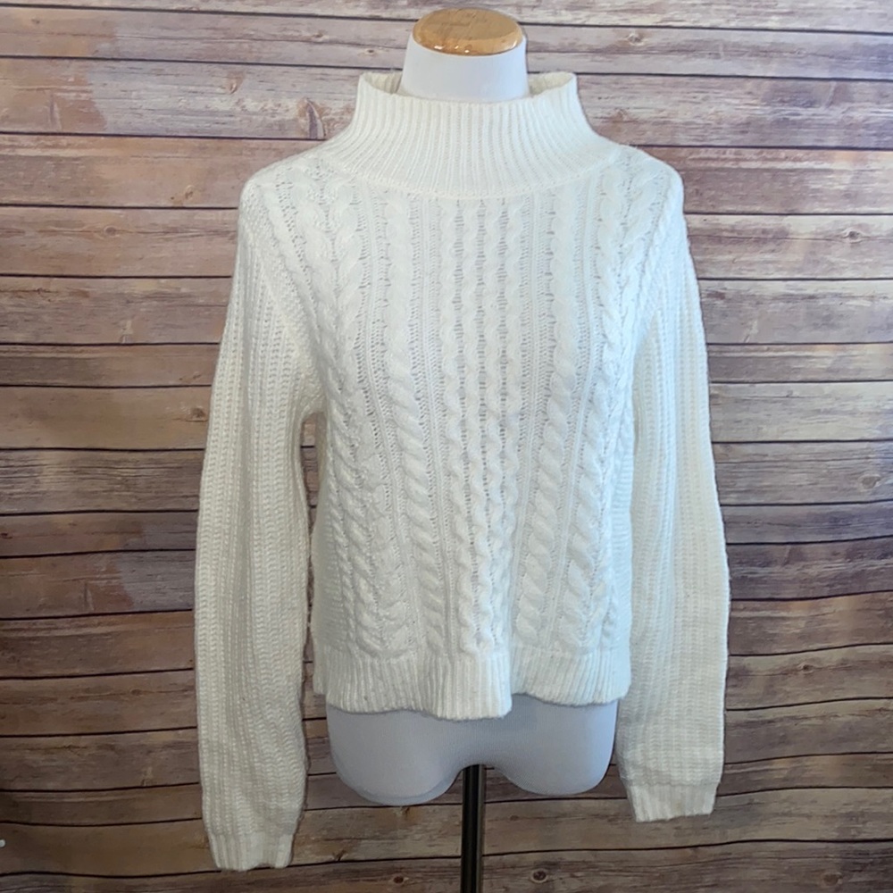 🎈Sale🎈Loft Cable Knit Turtleneck Sweater Size Small - Picture 1 of 5